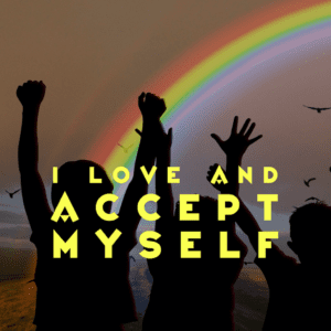 I love and accept myself silhouettes rainbow - The World Tapping Circle EFT