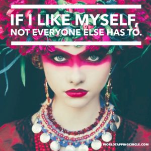 i like myself woman pink makeup eft world tapping circle