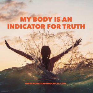 body is indicator for truth woman splashing in ocean eft world tapping circle