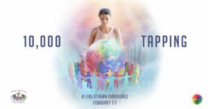 10,000 Tapping facebook wide event poster EFT world tapping circle unify